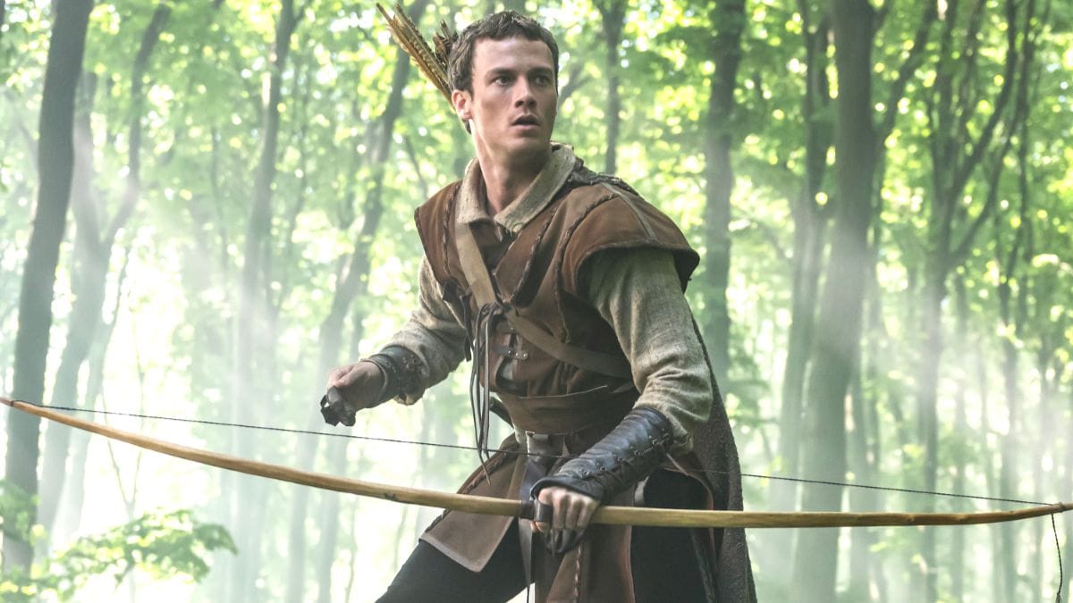 Actor Jack Patten as Robin Hood in the MGM+ series Robin Hood. (Photo Credit: Courtesy of MGM+.)