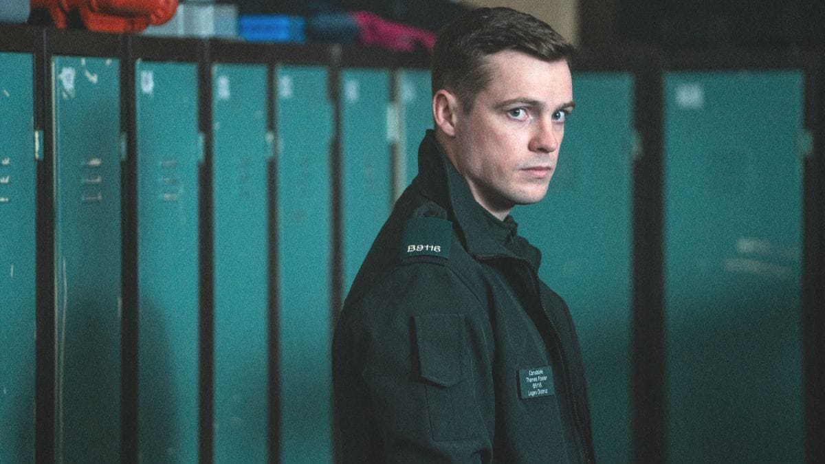 Actor Nathan Braniff as Tommy Foster in Blue Lights season 3. (Photo Credit: Peter Marley/Courtesy of BritBox.)