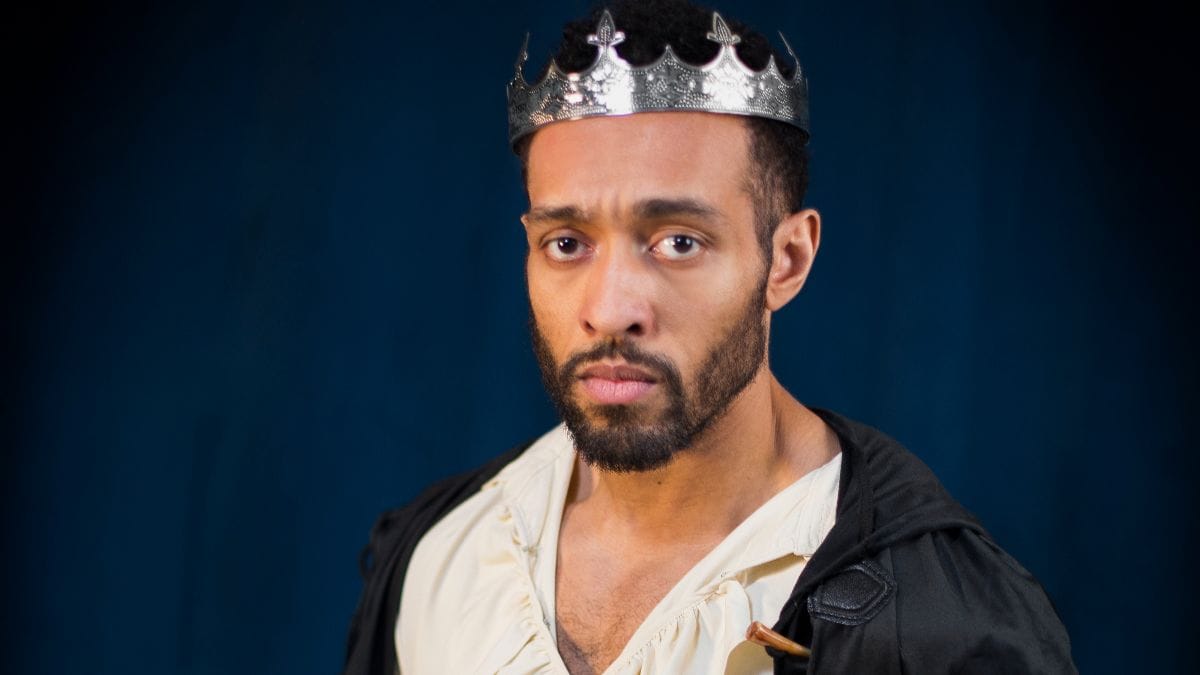 Actor DazMann Still plays the title character in the Frog and Peach Theatre Company production of Macbeth. (Photo Credit: Eric Doss/Courtesy of Skollar PR.)