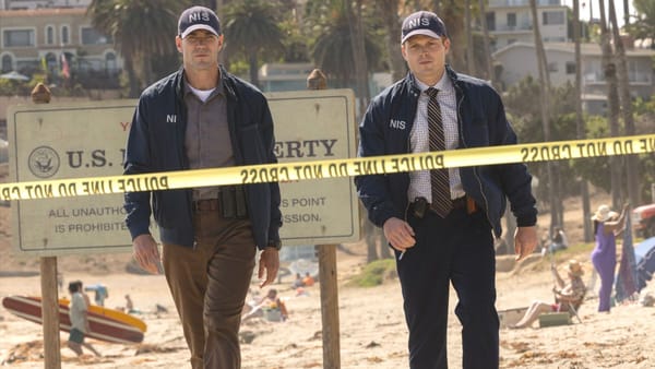 Austin Stowell as Leroy Jethro Gibbs and Caleb Foote as Randy Randolf in NCIS: Origins season 2, episode 2. (Photo Credit: Courtesy of CBS.)