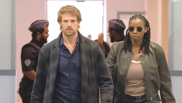 Benjamin Wainwright as Maigret and Shaniqua Okwok as Janvier in Maigret Season 1, Episode 2. (Photo Credit: Courtesy of Playground Entertainment and Masterpiece.)