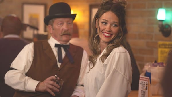 Actor Christian Stolte as Mouch and actor Jocelyn Hudon as Lizzie Novak in Chicago Fire season 14, episode 5. (Photo Credit: Courtesy of NBC.)