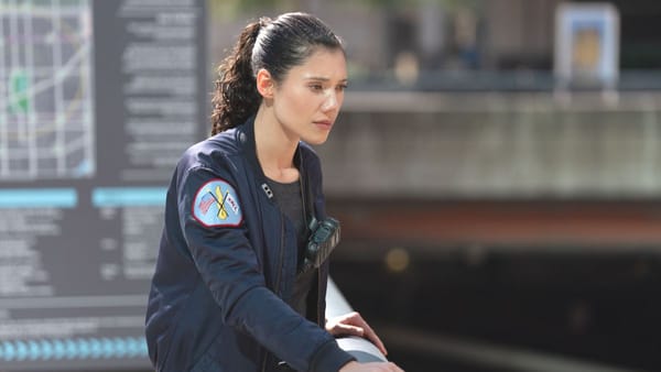 Actor Hanako Greensmith as Violet Mikami in Chicago Fire season 14, episode 6. (Photo Credit: Courtesy of NBC.)