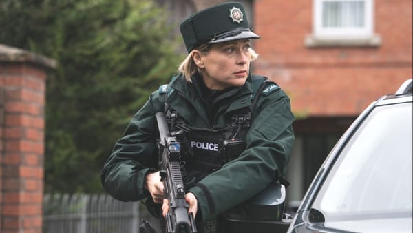 Actor Siân Brooke as Grace Ellis in Blue Lights season 3. (Photo Credit: Peter Marley/Courtesy of BritBox.)