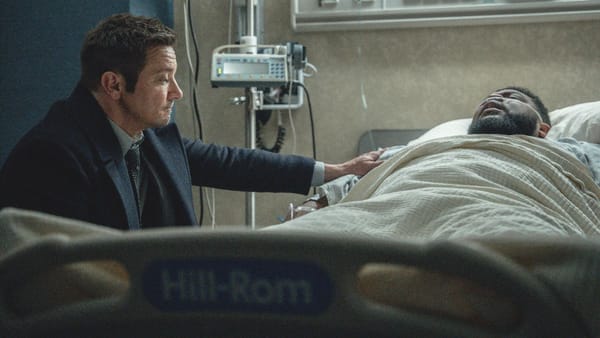 Actor Jeremy Renner as Mike McLusky and actor Tobi Bamtefa as Bunny Washington in Mayor of Kingstown season 4 episode 7. (Photo Credit: Courtesy of Paramount+.)